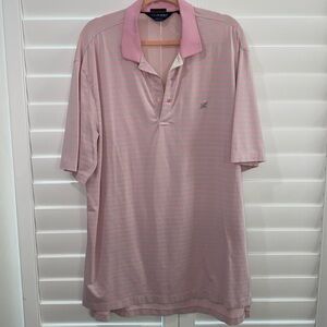 Polo Ralph Lauren men’s pink and grey striped golf shirt size xl